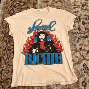 Madeworn “Lionel Richie” Glitter Crew Tee Faded Pink